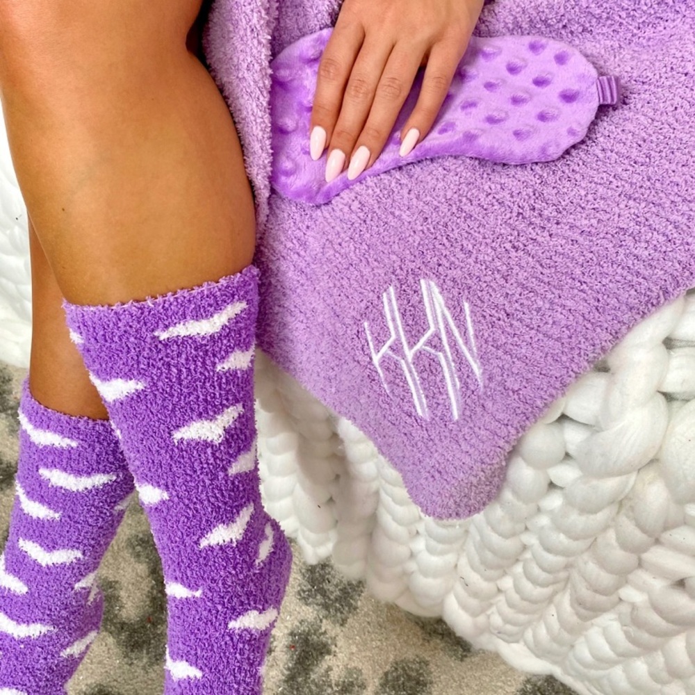 Plush blanket set 💜 Monogram